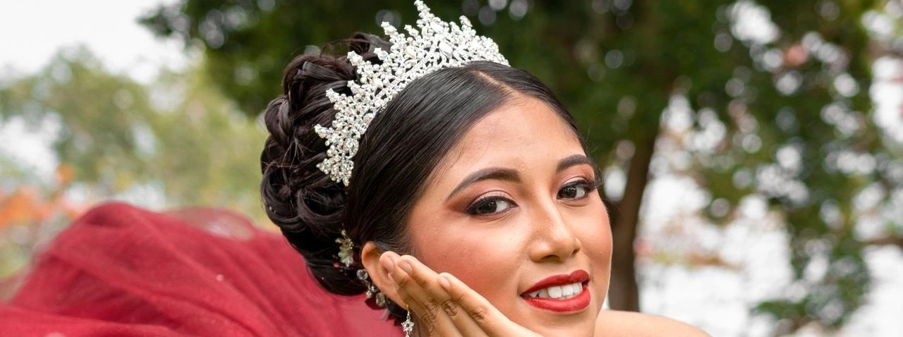 Ximena durante su sesión fotográfica