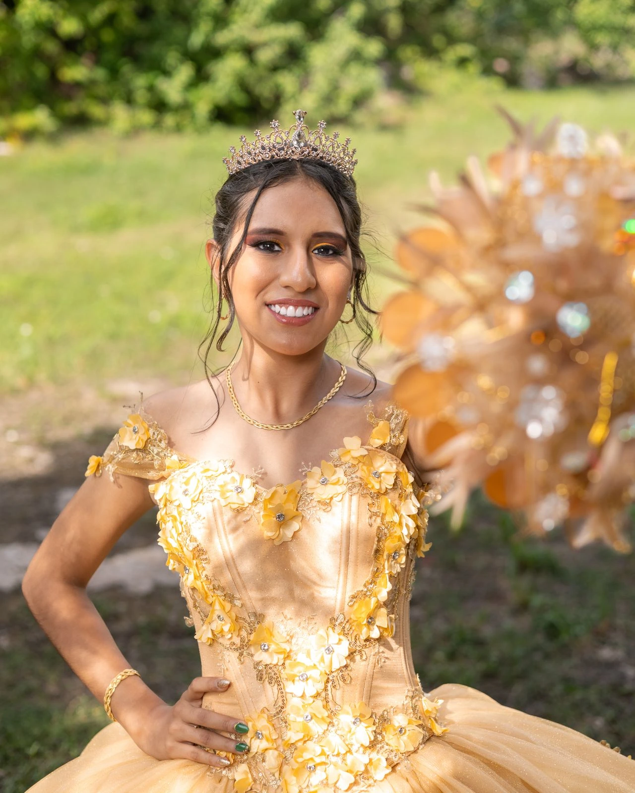 Ximena durante su sesión fotográfica